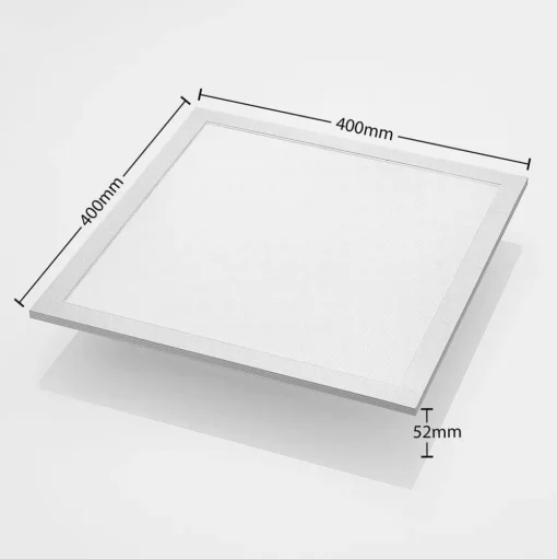Prios LED paneel Gelora, 40 cm, 4.000 K, zilverkleurig, aluminium