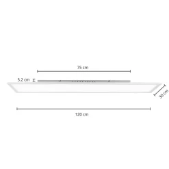 Prios LED paneel Gelora, CCT, 120 cm x 30 cm, afstandsbediening