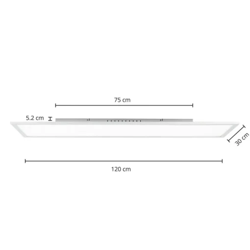 Prios LED paneel Gelora, CCT, 120 cm x 30 cm, afstandsbediening