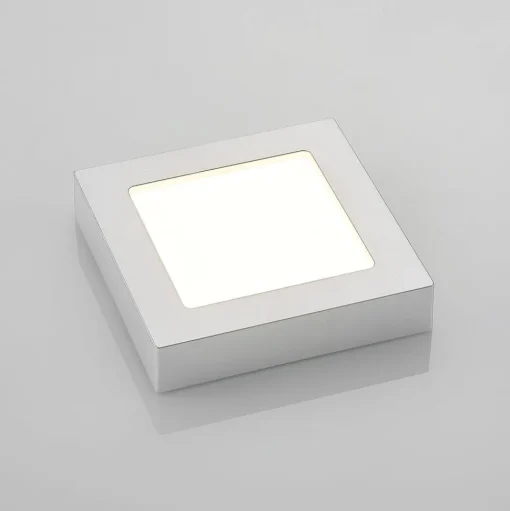 Prios LED plafondlamp Alette, zilver, 17,2 cm, dimbaar