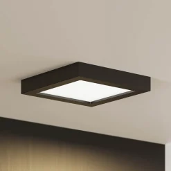 Prios LED plafondlamp Alette, zwart, 18 W, CCT, dimbaar