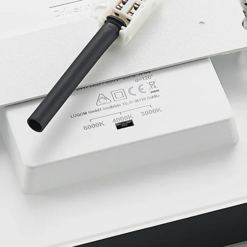 Prios LED plafondlamp Alette, zwart, 24 W, CCT, dimbaar