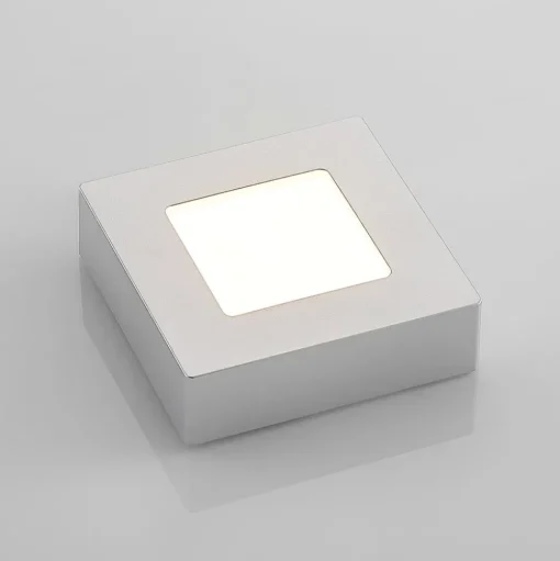 Prios LED plafondlamp Alette, zilver, 12,2 cm, dimbaar
