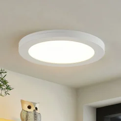 Prios LED plafondlamp Aureka, set van 3, sensor, Ø 23 cm, wit