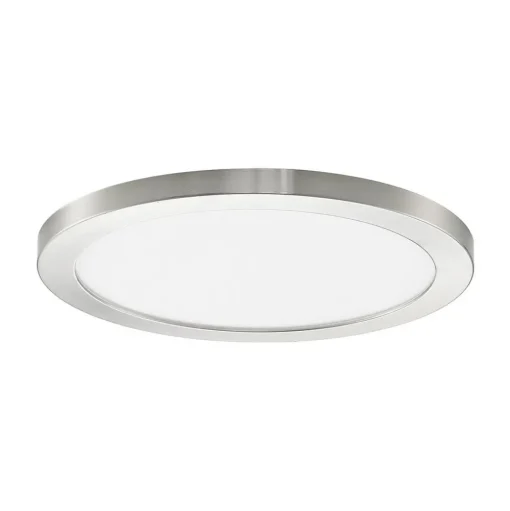 Prios LED plafondlamp Aureka, Ø 33 cm, zilver, metaal