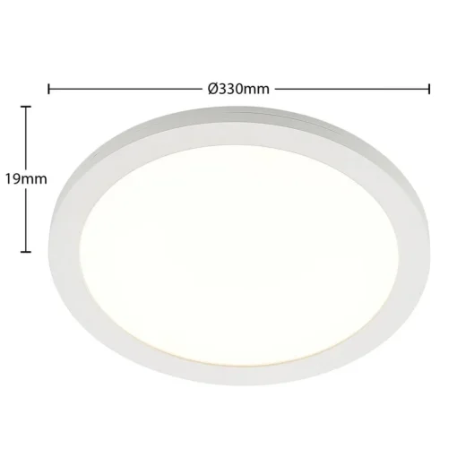 Prios LED plafondlamp Aureka, set van 3, sensor, Ø 33 cm, wit