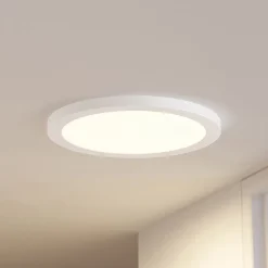 Prios LED plafondlamp Aureka, set van 2, sensor, Ø 33 cm, wit