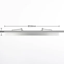 Prios LED plafondlamp Aureka, set van 2, sensor, Ø 33 cm, wit