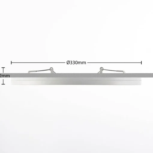Prios LED plafondlamp Aureka, bewegingsmelder, Ø 33 cm, wit
