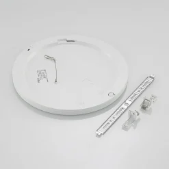 Prios LED plafondlamp Aureka, bewegingsmelder, Ø 33 cm, wit