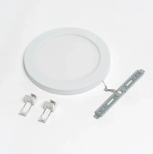 Prios LED plafondlamp Aureka, bewegingsmelder, Ø 23 cm, wit