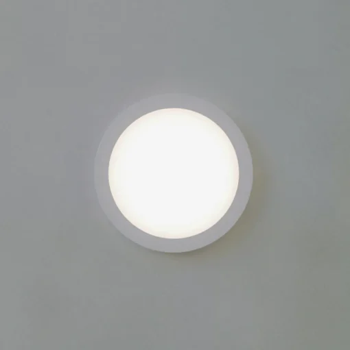 Prios LED plafondlamp Aureka, bewegingsmelder, Ø 23 cm, wit