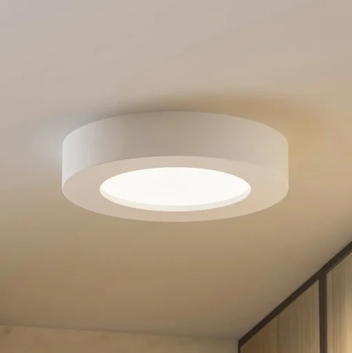 Prios LED plafondlamp Edwina, wit, 18 cm, CCT, IP44