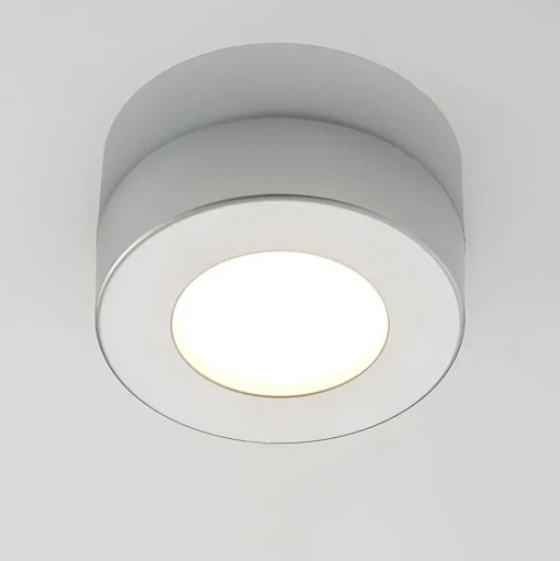 Prios LED plafondlamp Edwina, zilver, 12 cm, CCT, IP44