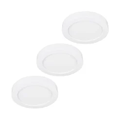 Prios LED plafondlamp Edwina, wit, 18 cm, set van 3
