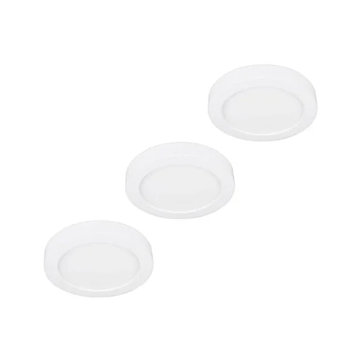 Prios LED plafondlamp Edwina, wit, 23 cm, set van 3