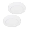 Prios LED plafondlamp Edwina, wit, 23 cm, set van 2