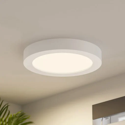 Prios LED plafondlamp Edwina, wit, 25 cm, set van 10
