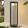 Prios LED tuinpadverlichting Gamion, 60 cm, antraciet, metaal, IP54