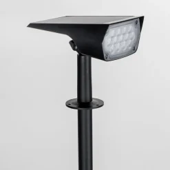 Prios LED zonnespot Helier, 49 cm, zwart, grondspies