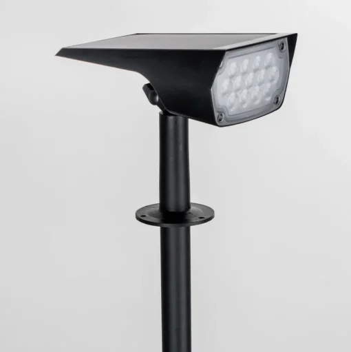 Prios LED zonnespot Helier, 49 cm, zwart, grondspies
