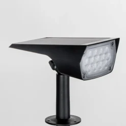 Prios LED zonnespot Helier, 49 cm, zwart, grondspies