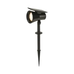Prios LED-zonneschijnwerper Birko, hoogte 56 cm, zwart, grondspies