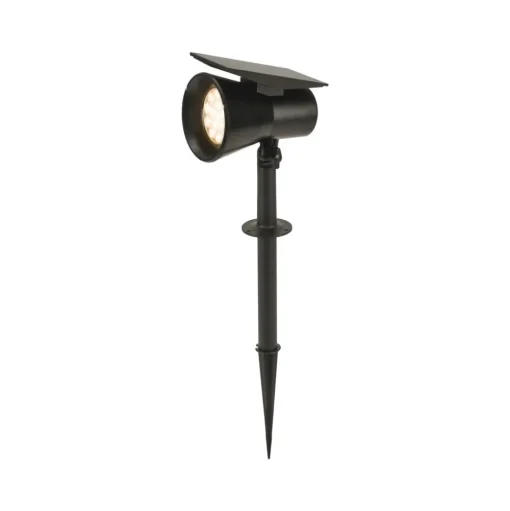 Prios LED-zonneschijnwerper Birko, hoogte 56 cm, zwart, grondspies