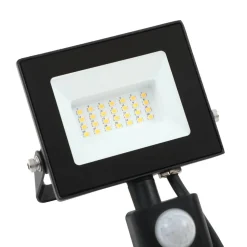 Prios Maikel buitenspot, 20W, 1500lm, metaal, sensor