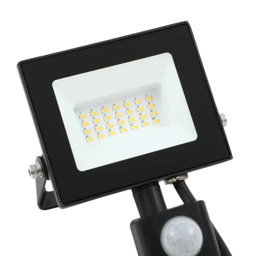 Prios Maikel buitenspot, 20W, 1500lm, metaal, sensor