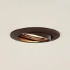 Prios plafond inbouwlamp Fibur, brons, aluminium, Ø 8,2 cm