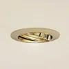 Prios plafond inbouwlamp Fibur, goud, aluminium, Ø 8,2 cm