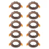 Prios plafond inbouwlamp Fibur, brons, zink, Ø 8.2cm, 10 stuks