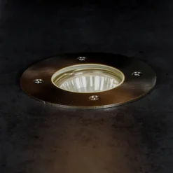 Prios Riya grondspot inbouwlamp, rond, roestvrij staal