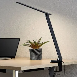 Prios Tamarin LED tafellamp, dimbaar, zwart