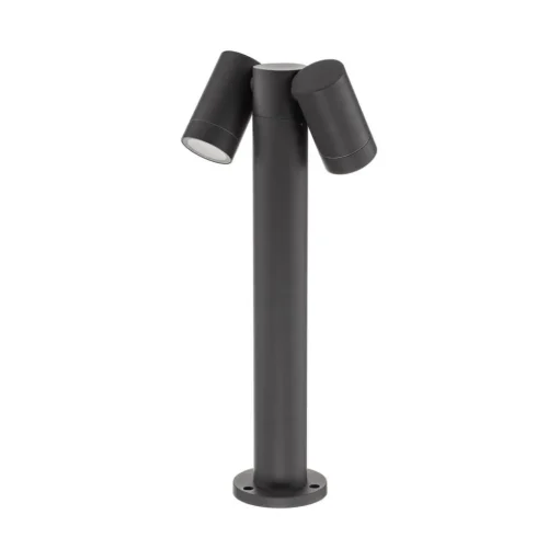 Prios Tulimar sokkellamp, 45 cm, antraciet, 2-lamps, aluminium