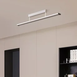 Prios Yuela LED plafondlamp, DALI, 100 cm, zilver