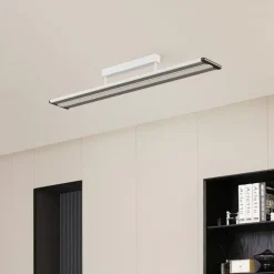 Prios Yuela LED plafondlamp, DALI, 120 cm, wit