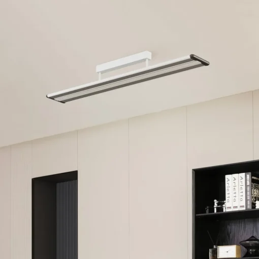 Prios Yuela LED plafondlamp, DALI, 120 cm, wit