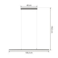 Prios Zyair LED kantoor hanglamp zilver DALI