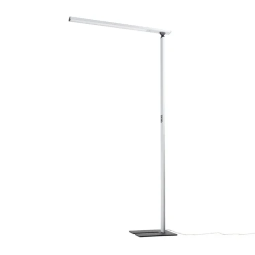 Prios Zyair LED kantoor vloerlamp, zilver 108,4 cm