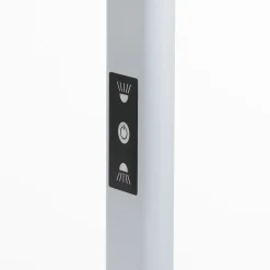 Prios Zyair LED kantoor vloerlamp, zilver 108,4 cm