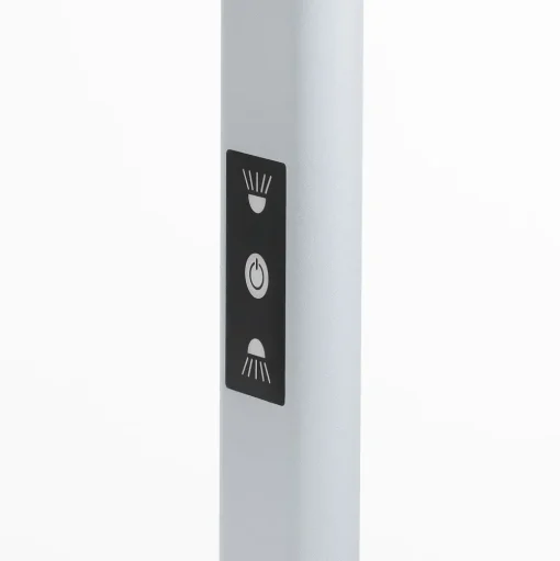 Prios Zyair LED kantoor vloerlamp, zilver 108,4 cm