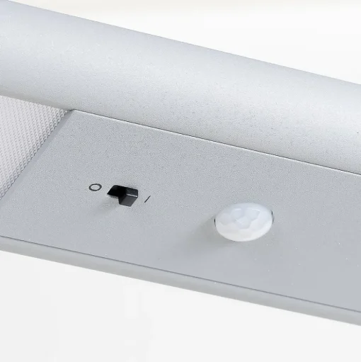 Prios Zyair LED kantoor vloerlamp, zilver 108,4 cm
