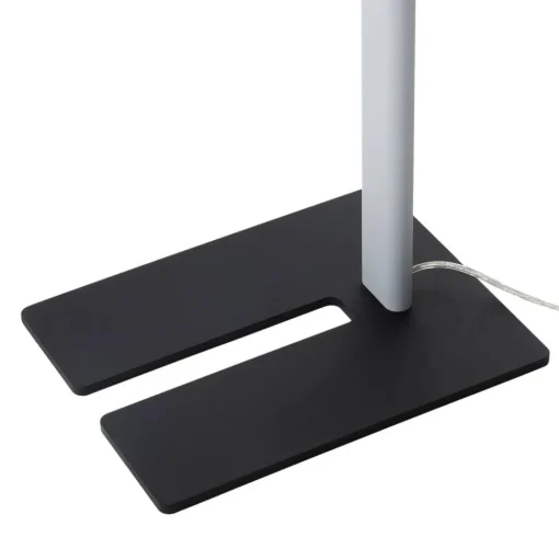 Prios Zyair LED kantoor vloerlamp, zilver 108,4 cm