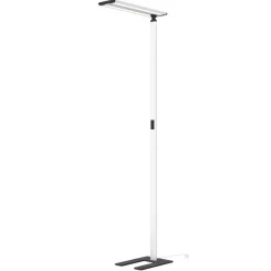 Prios Zyair LED kantoor vloerlamp, wit 59,7 cm