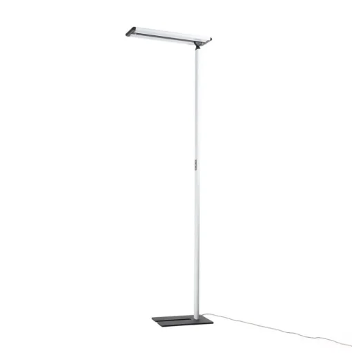 Prios Zyair LED kantoor vloerlamp, wit 59,7 cm