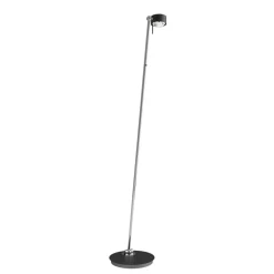 Puk! 80 Floor LED lenzen helder/mat zwart/chroom