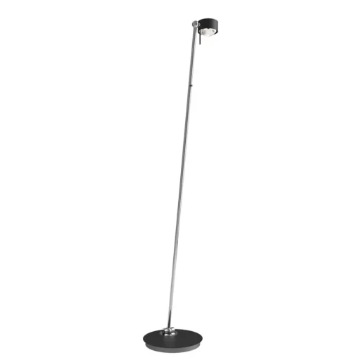 Puk! 80 Floor LED lenzen helder/mat zwart/chroom