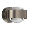 Puk Mini Wand LED 2x8W lenzen helder, mat nikkel